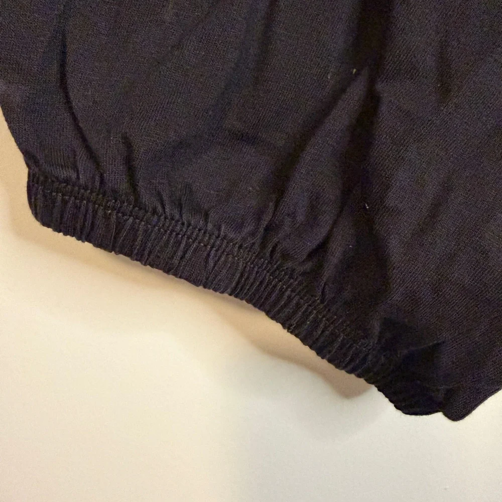 Old Navy Black Off-the-Shoulder Peasant Blouse
